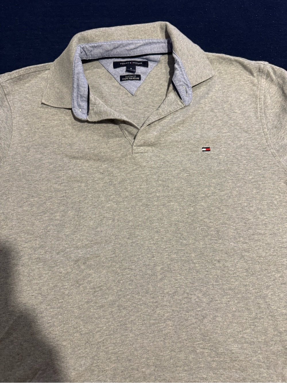 Tommy Hilfiger Men's Medium Heather Gray Polo Shirt
